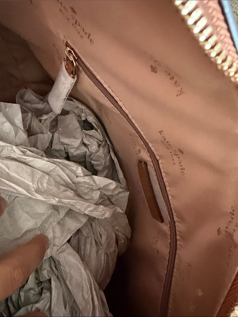 kate spade Tan Pebbled Leather Shoulder/Crossbody Bag